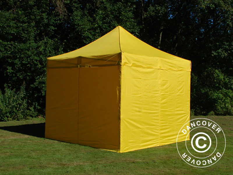 Foldetelt FleXtents PRO 3x3m Gul, inkl. 4 sider - Image 6