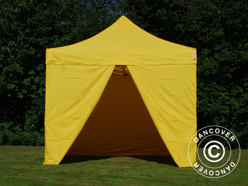 Foldetelt FleXtents PRO 3x3m Gul, inkl. 4 sider - Image 7
