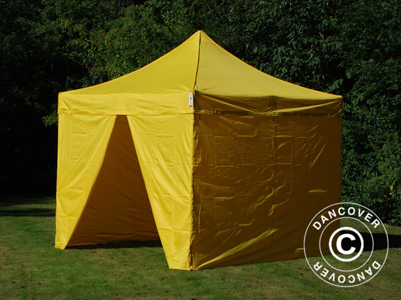 Foldetelt FleXtents PRO 3x3m Gul, inkl. 4 sider - Image 8