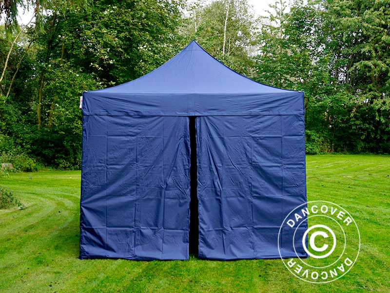 Foldetelt FleXtents PRO 3x3m Mørk blå, inkl. 4 sider - Image 2