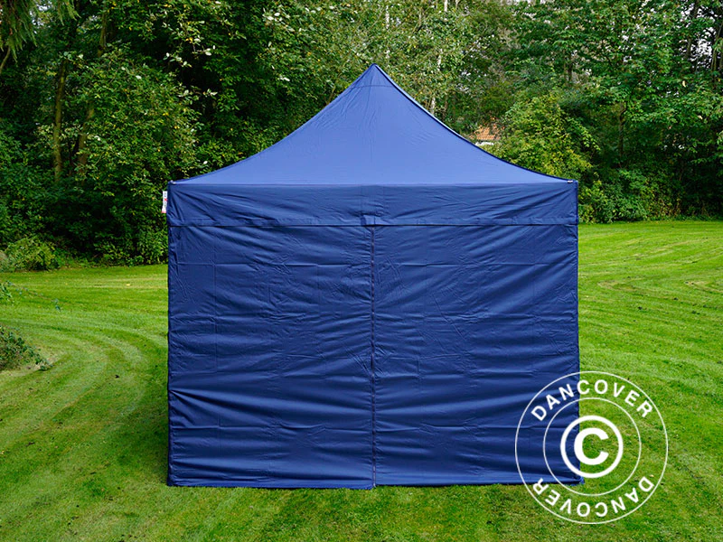 Foldetelt FleXtents PRO 3x3m Mørk blå, inkl. 4 sider - Image 3