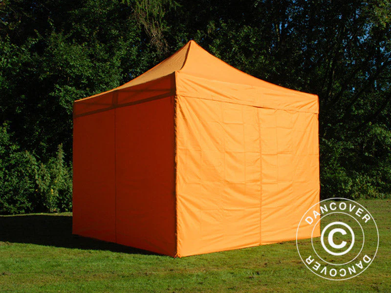 Foldetelt FleXtents PRO 3x3m Orange, inkl. 4 sider - Image 3