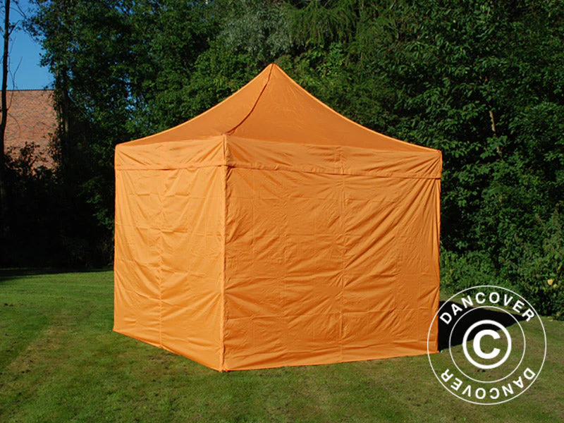 Foldetelt FleXtents PRO 3x3m Orange, inkl. 4 sider - Image 4