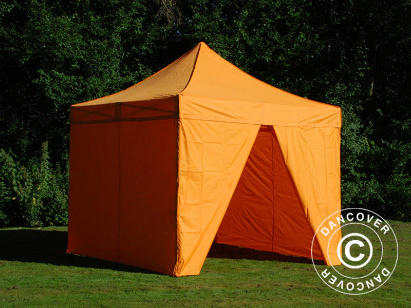 Foldetelt FleXtents PRO 3x3m Orange, inkl. 4 sider - Image 8