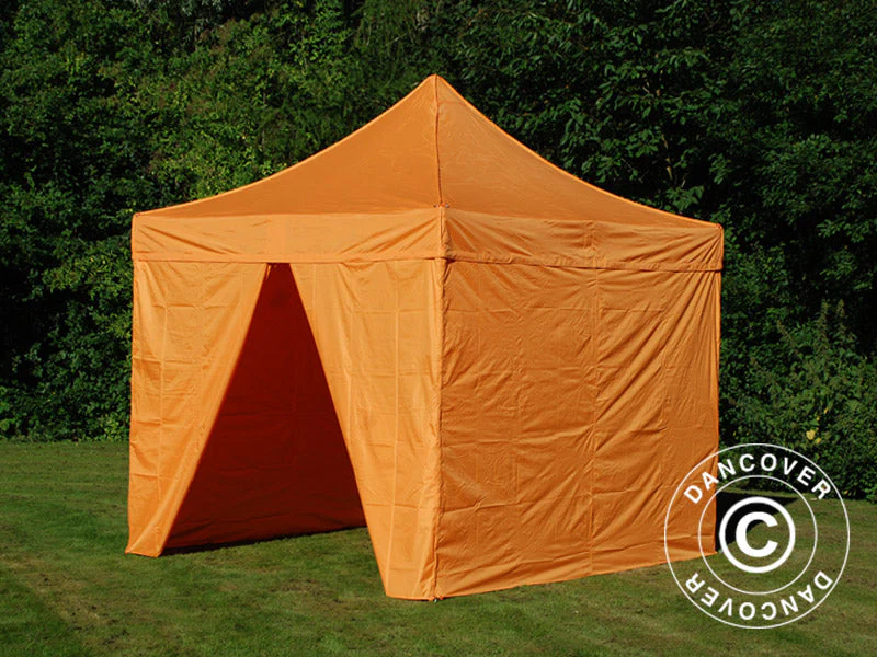 Foldetelt FleXtents PRO 3x3m Orange, inkl. 4 sider - Image 9