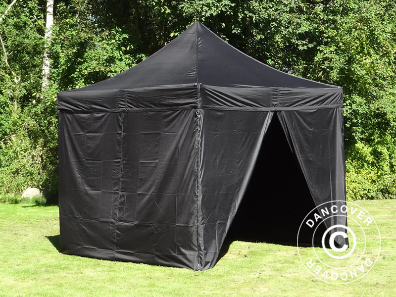 Foldetelt FleXtents PRO 3x3m Sort, inkl. 4 sider - Image 5