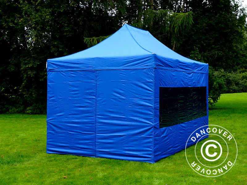 Foldetelt FleXtents PRO 3x4,5m Blå, inkl. 4 sider - Image 5
