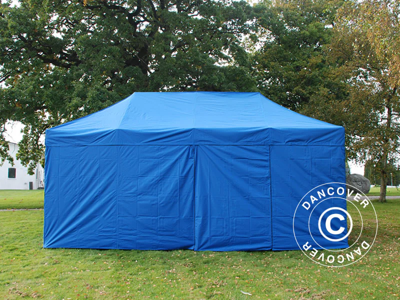 Foldetelt FleXtents PRO 3x6m Blå, inkl. 6 sider - Image 2