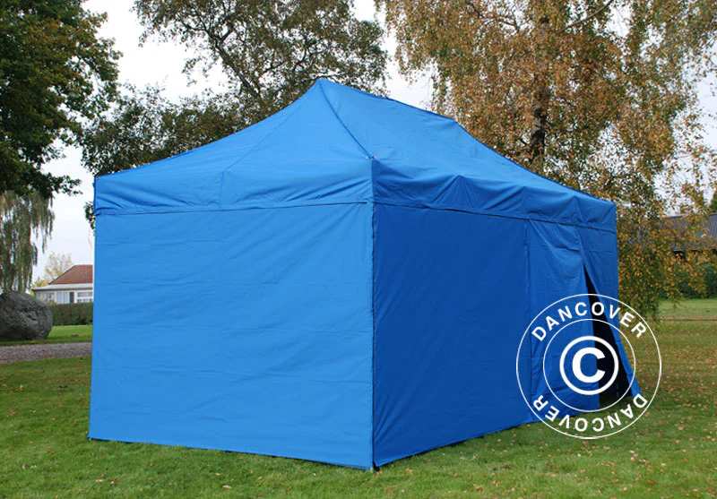 Foldetelt FleXtents PRO 3x6m Blå, inkl. 6 sider - Image 6