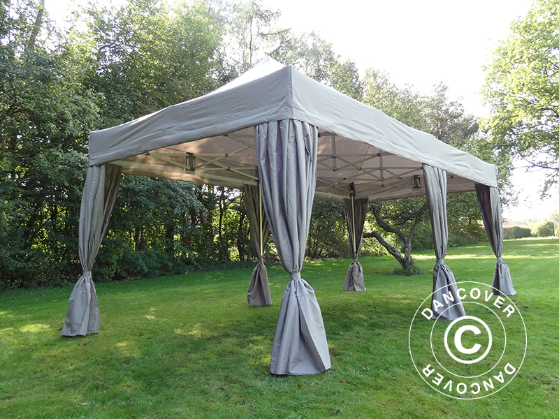 Foldetelt FleXtents PRO 3x6m Latte, inkl. 6 pyntegardiner - Image 2