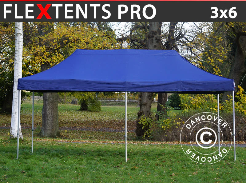 Foldetelt FleXtents PRO 3x6m Mørk blå