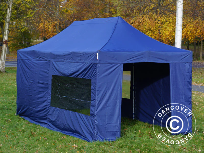 Foldetelt FleXtents PRO 3x6m Mørk blå, inkl. 6 sider - Image 8