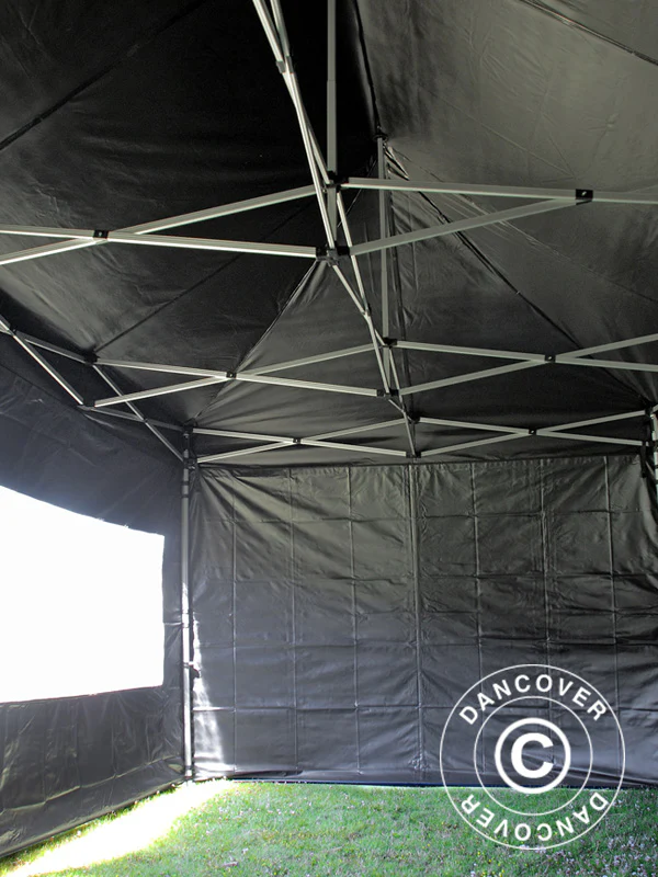 Foldetelt FleXtents PRO 3x6m Sort, Brandhæmmende, inkl. 6 sider - Image 7