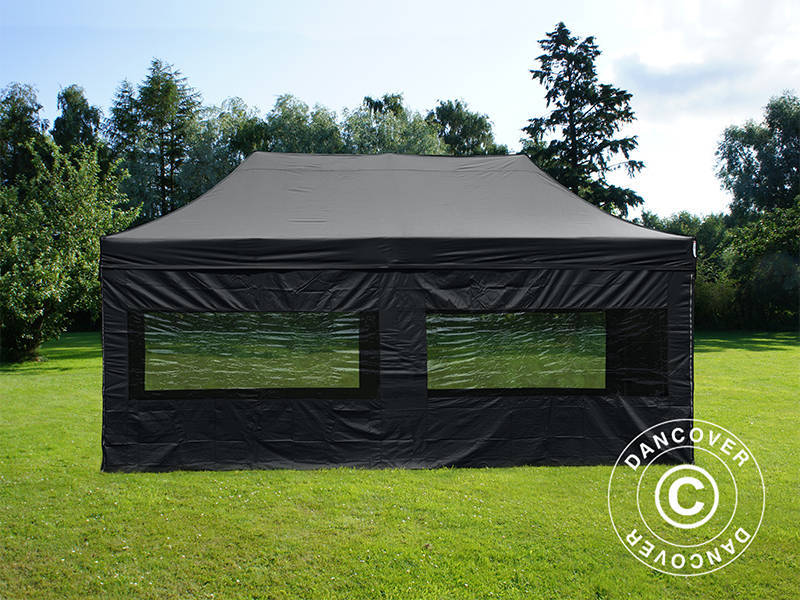 Foldetelt FleXtents PRO 3x6m Sort, inkl. 6 sider - Image 6