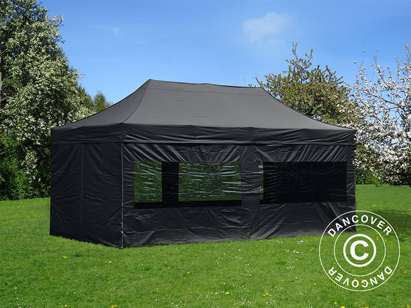 Foldetelt FleXtents PRO 3x6m Sort, inkl. 6 sider - Image 7