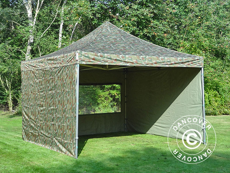 Foldetelt FleXtents PRO 4x4m Camouflage/Militær, inkl. 4 sider - Image 17