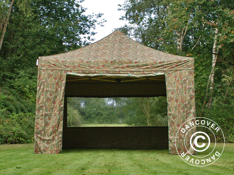Foldetelt FleXtents PRO 4x4m Camouflage/Militær, inkl. 4 sider - Image 21