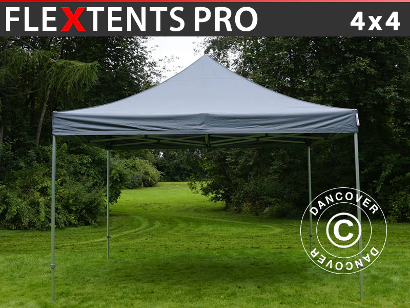 Foldetelt FleXtents PRO 4x4m Grå