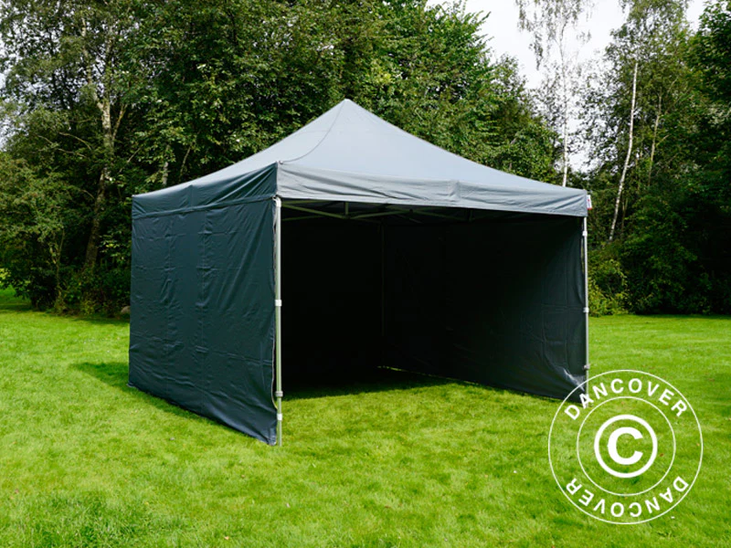 Foldetelt FleXtents PRO 4x4m Grå, inkl. 4 sider - Image 11