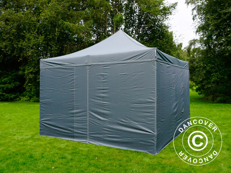 Foldetelt FleXtents PRO 4x4m Grå, inkl. 4 sider - Image 3