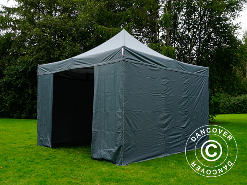 Foldetelt FleXtents PRO 4x4m Grå, inkl. 4 sider - Image 8