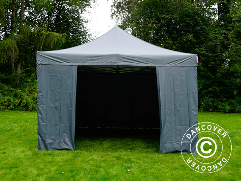 Foldetelt FleXtents PRO 4x4m Grå, inkl. 4 sider - Image 9