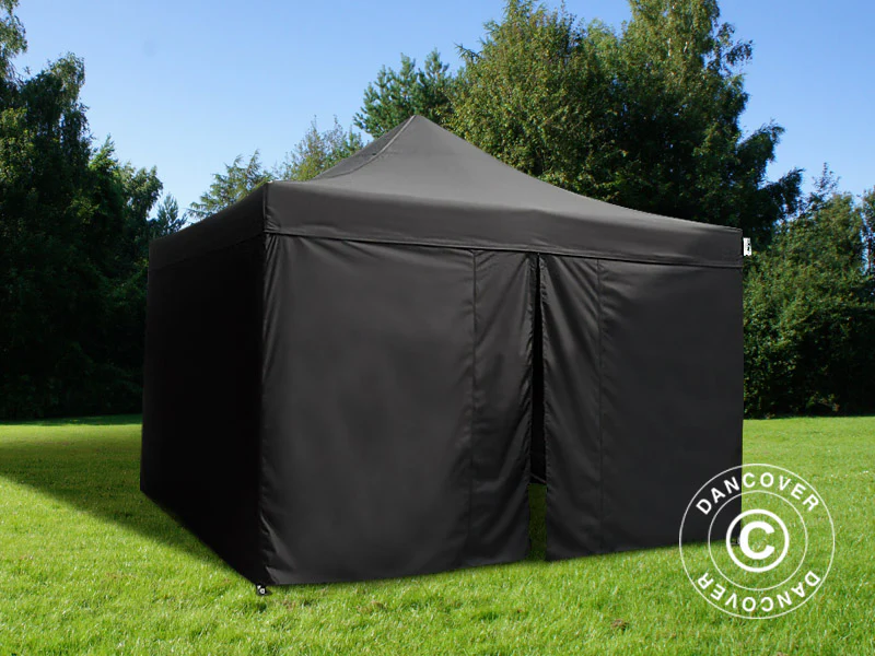 Foldetelt FleXtents PRO 4x4m Sort, inkl. 4 sider - Image 6