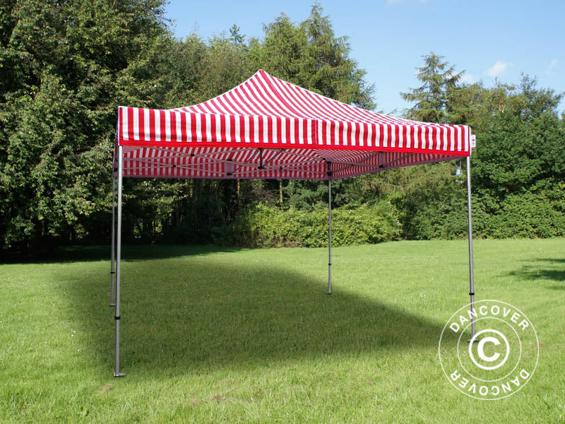 Foldetelt FleXtents PRO 4x4m Stribet, inkl. 4 sider - Image 5