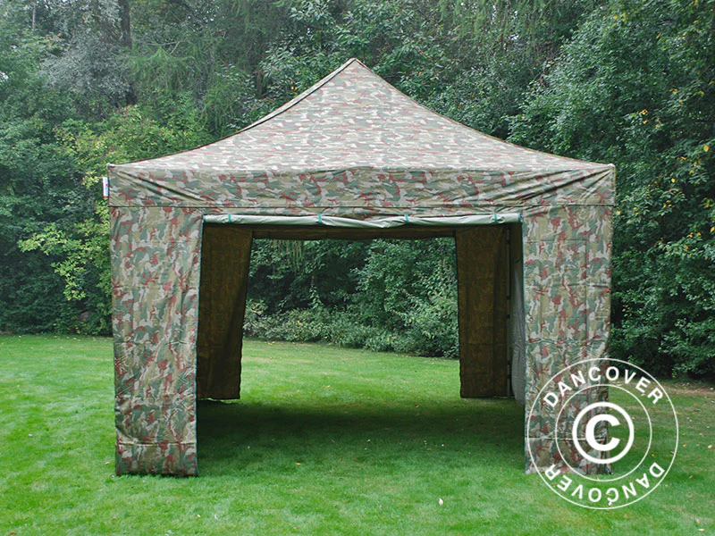 Foldetelt FleXtents PRO 4x6m Camouflage/Militær, inkl. 8 sider - Image 14