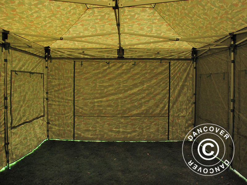 Foldetelt FleXtents PRO 4x6m Camouflage/Militær, inkl. 8 sider - Image 19