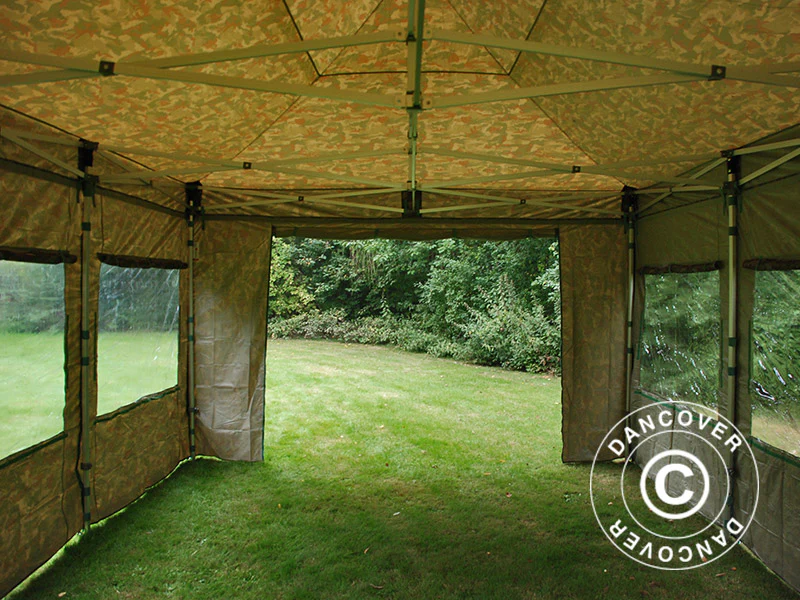 Foldetelt FleXtents PRO 4x6m Camouflage/Militær, inkl. 8 sider - Image 22