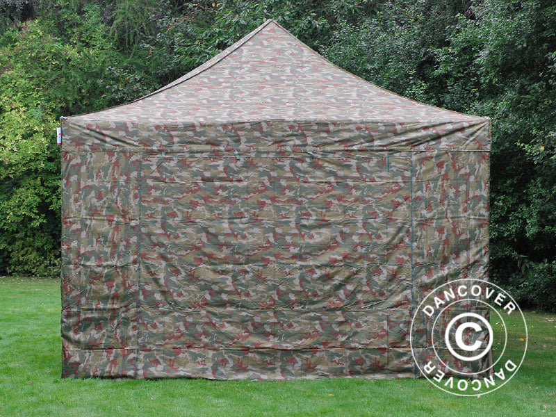 Foldetelt FleXtents PRO 4x6m Camouflage/Militær, inkl. 8 sider - Image 3