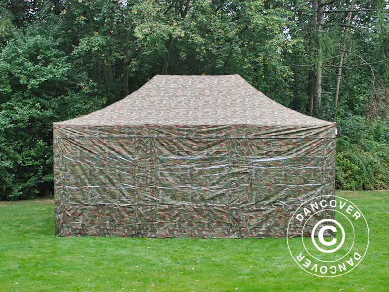 Foldetelt FleXtents PRO 4x6m Camouflage/Militær, inkl. 8 sider - Image 7