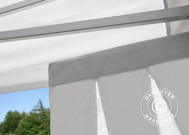 Foldetelt FleXtents PRO 4x6m Hvid, inkl. 8 pyntegardiner - Image 5