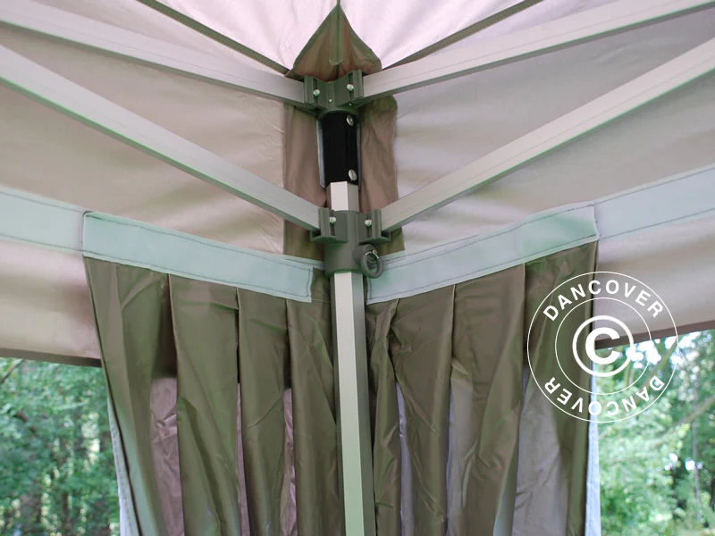 Foldetelt FleXtents PRO 4x6m Latte, inkl. 8 pyntegardiner - Image 5