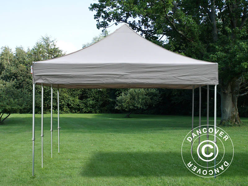 Foldetelt FleXtents PRO 4x6m Latte, inkl. 8 pyntegardiner - Image 8