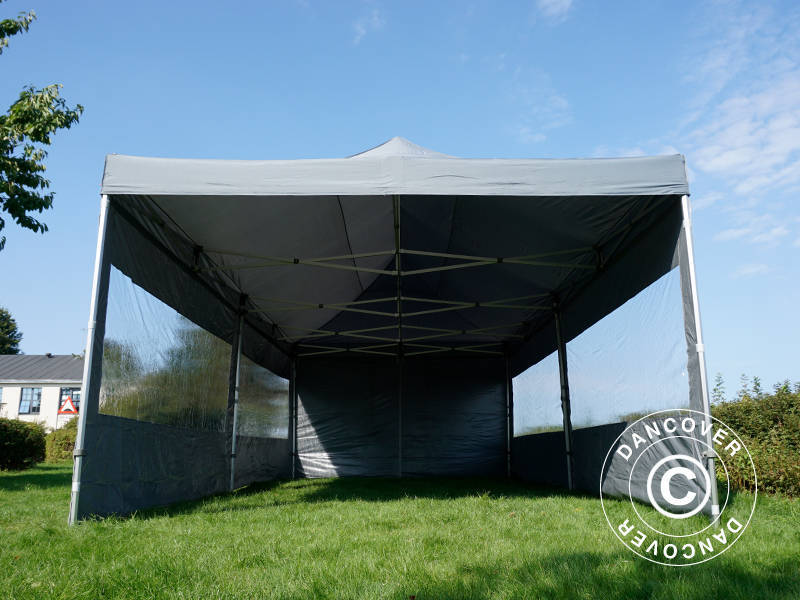 Foldetelt FleXtents PRO 4x8m Grå, inkl. 6 sider - Image 12