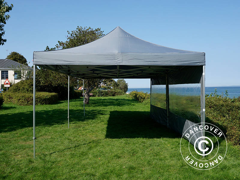 Foldetelt FleXtents PRO 4x8m Grå, inkl. 6 sider - Image 17