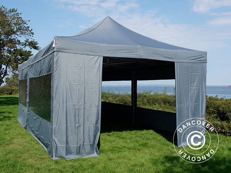 Foldetelt FleXtents PRO 4x8m Grå, inkl. 6 sider - Image 33