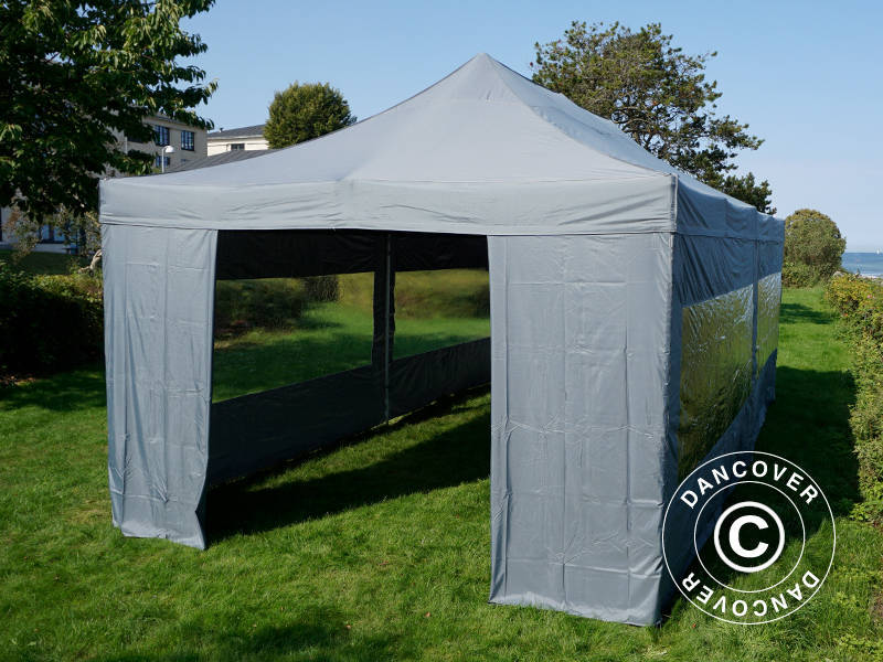 Foldetelt FleXtents PRO 4x8m Grå, inkl. 6 sider - Image 46