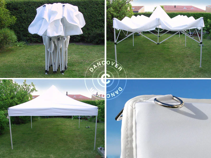 Foldetelt FleXtents PRO 4x8m Hvid, Brandhæmmende - Image 9