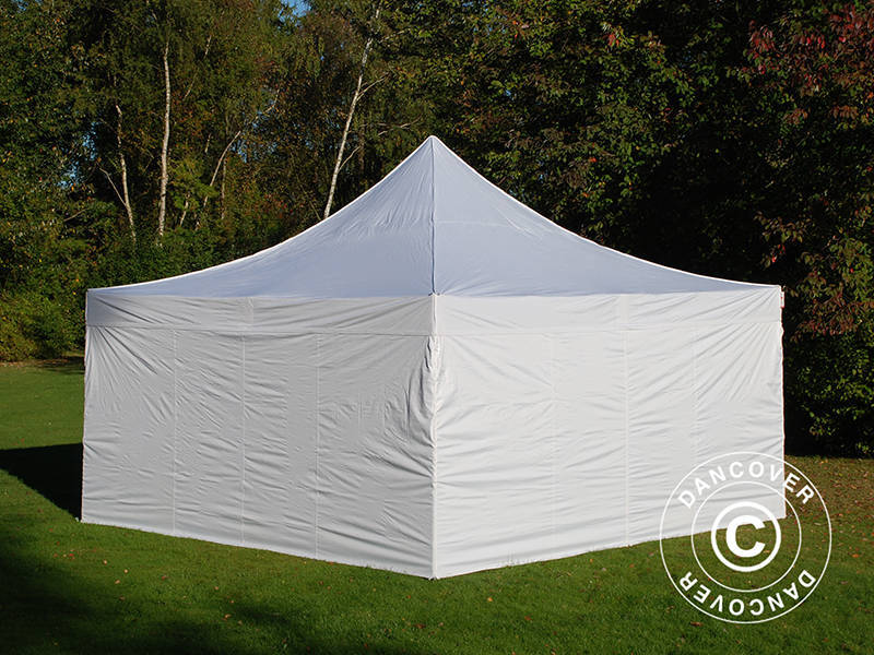Foldetelt FleXtents PRO 5x5m Hvid, inkl. 4 sider - Image 2