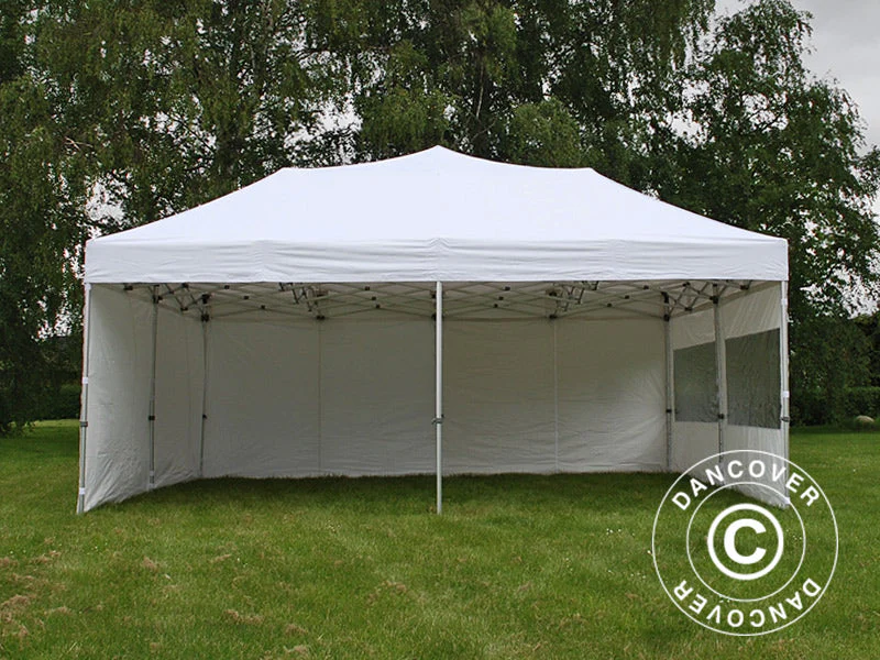 Foldetelt FleXtents PRO 6x6m Hvid, inkl. 8 sider - Image 2