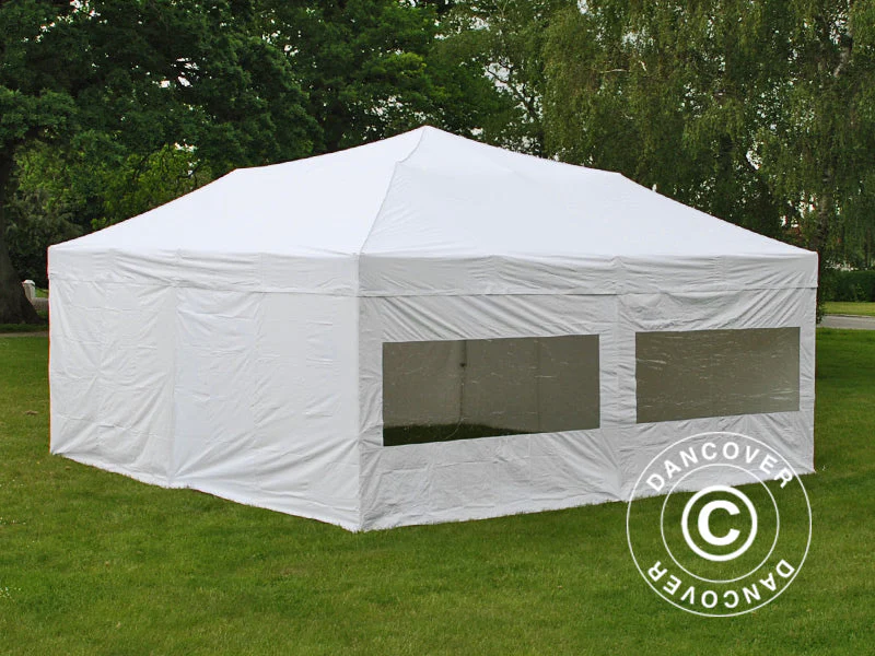 Foldetelt FleXtents PRO 6x6m Hvid, inkl. 8 sider - Image 3