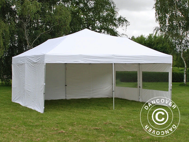 Foldetelt FleXtents PRO 6x6m Hvid, inkl. 8 sider - Image 4