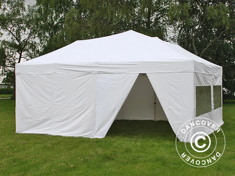 Foldetelt FleXtents PRO 6x6m Hvid, inkl. 8 sider - Image 5