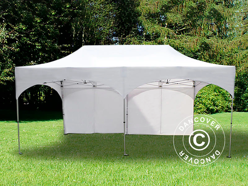 Foldetelt FleXtents PRO "Arched" 3x6m Hvid, inkl. 6 sider - Image 2