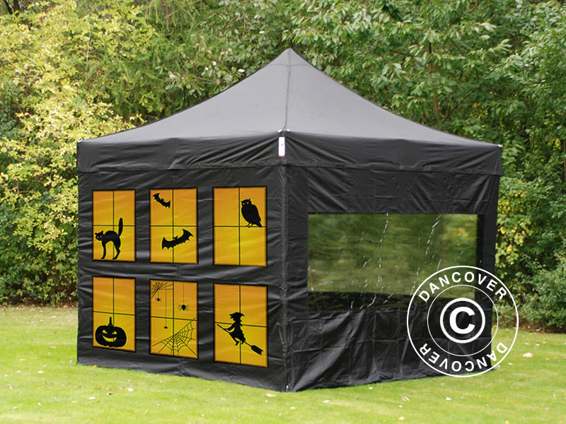 Foldetelt FleXtents PRO med fuldt digitalt print, 2x2m, inkl. 4 sidevægge - Image 2