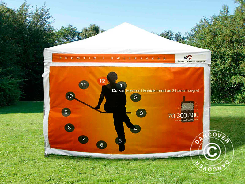 Foldetelt FleXtents PRO med fuldt digitalt print, 4x4m, inkl. 4 sidevægge - Image 15