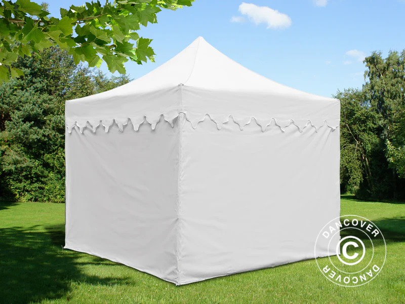 Foldetelt FleXtents PRO "Morocco" 3x3m Hvid, inkl. 4 sider - Image 3